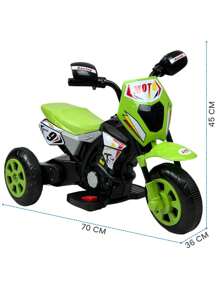THE BABY SHOP Rideable Motorcycle For Children 3 Wheels Sound, Light 6V - Green - View 8