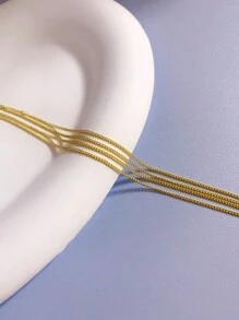 1 Bag Of Nails Decoration Art Chain, 1-Meter-Long Nails Decoration Art Chain Design, Chain Design, Nail Art Decoration, Y2K, Punk Style, Diy, Japanese And Korean Popular Styles, Nails Salon Nail Supplies Nail Charms Nail Gems - Gold - View 2