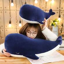 1pc 25cm Lifelike Blue Whale Plush&Stuffed Toys Simulate Soft Cute Animal Sea Whale Pillow Lovely Cushion Dolls Creative Birthday Gift Home Decoration Christmas Gift,Sea Monster,Cute Pillows,Penguin Plushie,Sea Plush,Plushie Penguin,Whale Shark Plush - Blue - View 7