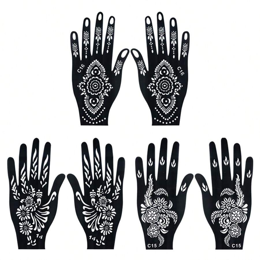 Tattoo Stencil Hand Mask Template, Pure Template Without Juice, 6