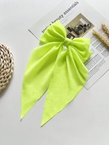 1pc Women's Small Hair Clip With Bowknot & Ribbon Design Details Cute Valentine's Day Valentines,Hair Accessories,Hair Barrettes Hair Clips Claw Clips Hair Claws, School Stuff, Elegant, College, Bows - Lime Green - View 2