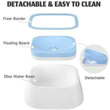 1pc Pet Water Bowl, Cat Dog Floating Drinking Bowl, Non-Spill Suspended Pet Bowl, Floating Anti-Tipping Dog/Cat Water Bowl