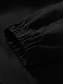 1pc Men's Waterproof, Breathable Hooded Outdoor Jacket - Black - View 5