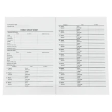 2入組族譜表格筆記本,大字印刷,雙面祖先家族表格,檔案儲存級別的族譜表格,筆記本筆記,註冊簿
