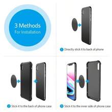 5pcs Car Phone Holder Magnetic Plate, Round Metal Plate For Magnetic Phone Car Mount