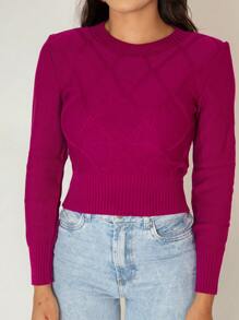 Women Sweaters - Màu đỏ tím - Xem 5