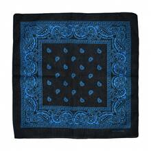 1pc Men's Bandana Head Wrap, Hip Hop Multi Use Square Scarf, Sweat Absorbing Headband, Paisley Silk Scarf - Red - View 4