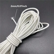 5yards/Lot 2mm Round Elastic Ribbon Sewing Elastic Band Fiat Rubber Band For Waist Band Stretch Rope DIY Mask Lanyard