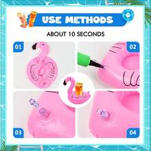 15 Pcs Inflatable Drink Holder, Pool Drink Floats Inflatable Cup Holders + 1 Hand Pump, Drink Floaties For Swimming Pool Party Pool Toys - Multicolor - View 3