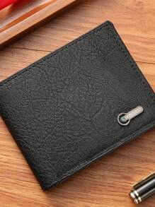1pc Men's Leather Short Wallet Business Casual Purse Large Capacity Multi-Card Slots, Business Casual Style, Birthday Gift, Graduation Gift, Father's Day Gift