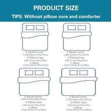 4入組/套被套套件（被套*1 + 枕套*2 + 床單*1）,花卉床罩被褥套裝,柔軟透氣,時尚印花,清新風格,適用於酒店,臥室,學生宿舍或各個季節。