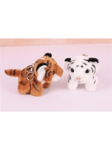 Simulation Small Tiger Plush Doll, Cute Zodiac Northeast Tiger Stuffed Animal, Birthday Gift For Children With Keychain For Backpack Or Keys Small Plush, Mini Animal, Stuffed Animal Backpack, Animal Plush Doll, Hobby Horse, Giant Stuffed Animal, Stuffed Animal, Tiger, Plush - Multicolor - View 6