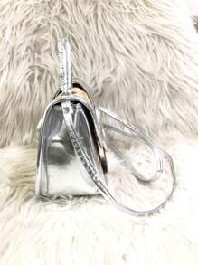 Women Shoulder Bags - Silver - View 3