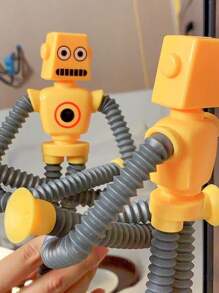 1入組可變形機器人伸縮玩具,彈簧筒機器人壓力釋放玩具男孩和女孩壓力釋放玩具,吸盤創意感官玩具,想像和創造力訓練玩具,diy互動玩具 - 彩色 - 查看 3