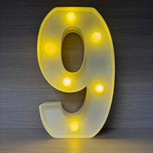 1入組21公分/8.3英吋led字母燈,字母發光數字燈,情書晚燈,用於家庭、酒吧、婚禮、生日、聖誕派對室內外裝飾 - 黃色 - 查看 14