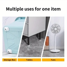 4/8/12pcs Self-Adhesive Swivel Casters, 360° Stainless Steel Stick-On Casters For Trash Can, Storage Box, Furniture, Cabinet, Mobile Base Accessories