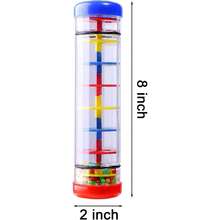 1/2pcs Rainmaker Rain Stick Musical Instrument, 8 Inch Rainfall Rattle Tube Rainstick Shaker Toy - Multicolor - View 4
