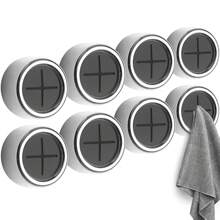 1/3/8pcs Kitchen Towel Holder, Self Adhesive Wall Dish Towel Hook, Round Wall Mount Towel Holder For Bathroom, Kitchen And Home, Wall, Cabinet, Garage, No Drilling Required - Cross - View 14