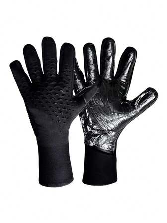 1 Par de Guantes de portero de fútbol, protección de dedos, anti-deslizante, transpirable, entrenamiento, guantes de fútbol suaves y resistentes al desgaste