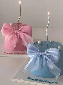 6pcs Gold-Plated Long & Curly Birthday Cake Candles Decoration