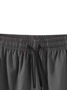 2 件男友风格男士运动短裤，膝盖长度 - 黑色 - 查看 6