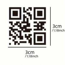 6 Pcs "I Love You" QR Code Tattoo Sticker Waterproof Temporary Tattoo - Black - View 7