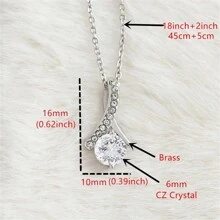 REEBONZ Đến Con gái Dây chuyền , Dây chuyền Đối với Con gái , Ngày lễ Tốt nghiệp Quà sinh nhật Mẹ Bố - Vòng cổ + Thẻ tin nhắn + Hộp quà - Xem 5