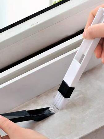 1 Set Di Spazzola E Paletta Per La Pulizia A Mano Per Scanalature E Fessure Della Finestra