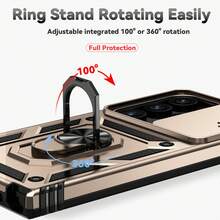 風格相機鏡頭+推窗+手指環支架,適用於三星galaxy S24 S23 S22 S21 S20 Ultra + Fe Plus手機殼 - 玫瑰金 - 查看 6