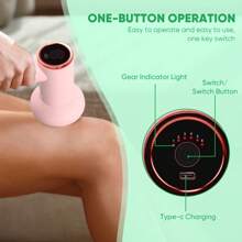 Electric Massager, Sports/Fitness & Home Use Multi-Function Portable Abdominal, Leg, Waist Massager, Handheld Beauty Device, Valentine's Day Gift - Pink - View 4