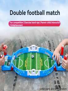 1pc Desktop Interactive 2 Player Soccer Game, Football Launcher Toy Game Gift For Leisure Entertainment - Blue and White - View 2