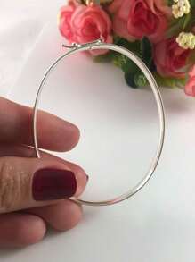 Pulseira Bracelete Feminina Prata Legitima 925 18  Cm - Prata - Visão 4