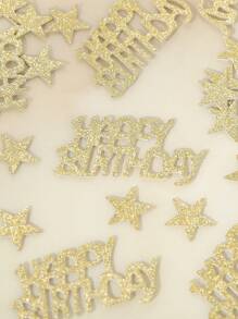 1set/1pc Birthday Party Decoration Table Confetti Shiny Star & Shaped Paper Cutouts,Christmas