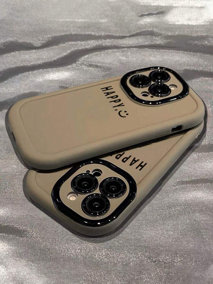 Aesthetic Rose 1pc Thickened Glossy Happy Alphabet EyeCaring Phone