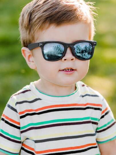 Gafas de moda para niño estilo retro cuadrado cool fashion