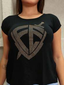 Women T-Shirts - 黑色 - 查看 1