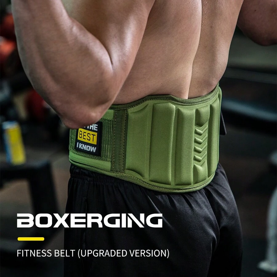 One Olive Green Exercise Belt For Men, Professional Weightlifting Belt For Squats, Deadlifts And