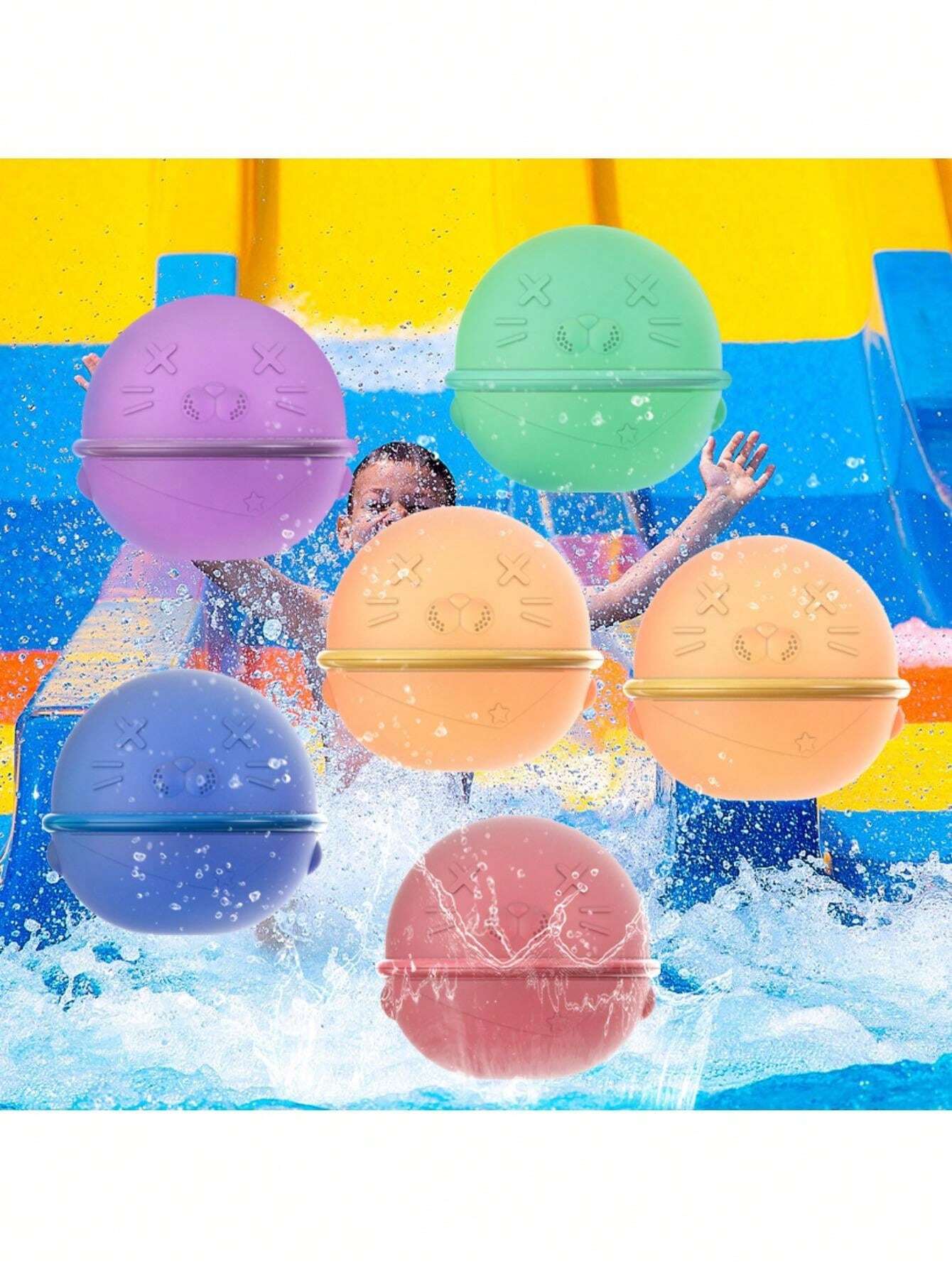 5pc Water Balloon Water Bomb Splash Balls Toys Reusable Water Balloons