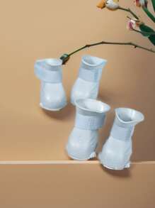 1組/4入狗狗雨鞋,防滑、耐用、防水、易於清潔設計,不易掉鞋,適用於戶外活動 - 彩色 - 查看 18