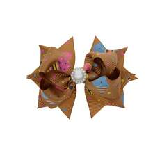 2Pcs 3 Inch Hair Bow Fashionable Children Hair Bows With Clips For Festivals - Multicolor - View 6