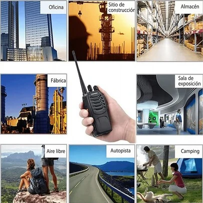 Pack 2 Radios Transmisor Walkie Talkie Baofeng 888s Color Negro Bandas De Frecuencia 400-470 Mhz