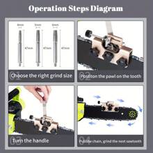A Set Upgrade Your Chainsaw With This Portable Chain Sharpener - Get Professional Results In Minutes, Hand Tool(Random Colors)