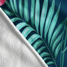 1 件热带植物图案沙滩巾，叶子，超细纤维沙滩巾，运动毛巾，适合夏季，海滩，游泳池，假日浴室装饰旅行必需品旅行配件海滩必需品 - 彩色 - 查看 4