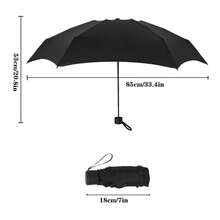 1pc Mini Foldable Umbrella For Sun & Rain, Uv-Proof, Waterproof, Portable Travel Women's Umbrella Camping Stuff - Multicolor - View 3