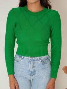 Women Sweaters - 橄欖綠 - 查看 4