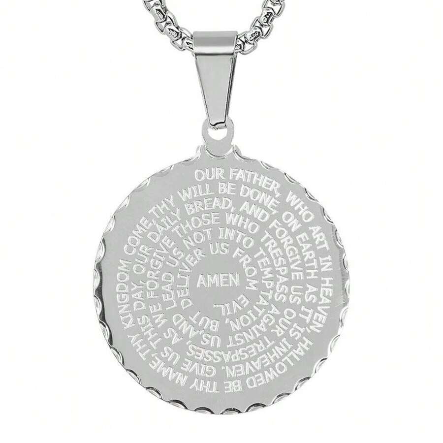 Lord's Prayer Medallion Necklace