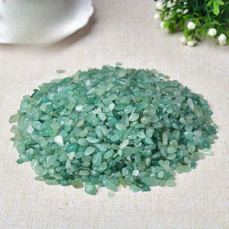 100g Natürliches Grünes Dongling Kies Aquarium Dekorationsset Stein