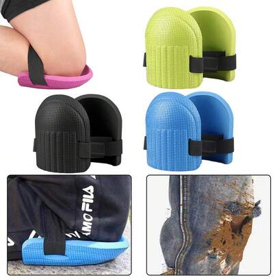 1 对柔软泡沫护膝，用于保护膝盖，用于园艺清洁的自我保护，运动护膝，黑色，园艺工具，园艺工具