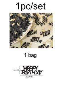 1 set/1 pièce Décoration de table pour fête d'anniversaire Confettis d'étoiles scintillantes, Noël