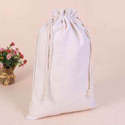 Beige Drawstring Bag, Dust-Proof Storage Drawstring Canvas Bag, Electrical Appliance Drawstring Storage Bag, Packaging, Canvas Drawstring Bag